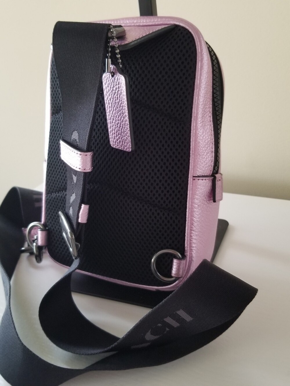 Coach Metallic Track Pack Bag Sling - Picture 11 of 14